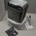 Dehumidifier for Home 1000 sq.ft - Small Quiet Dehumidifier with Auto Shut Off, Aromatherapy, 3 Gear Timer, Sleep Mode, 7-Color LED Light, Drain Hose for Bedroom, Bathroom, Basement, RV(Matte Silver)