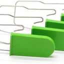 2 x 100 Pcs Plastic Wire Padlocks, Numbered Electric Meter Seals Disposable Anti-Tamper Locks, Metal Wire Padlocks, Plastic Padlock Security Seal with Metal Wire (Green)