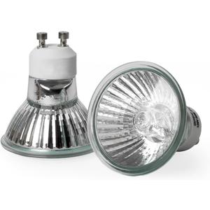 Elenhome 120v 50W GU10 Bulb for Candle Warmer Lamp, 2pcs gu10+c Dimmable 2800K Warm White Halogen Light Bulbs 2 pin, Wax Burner Light Bulb, Full Glass Cover Reflector Track & Recessed Light Bulbs