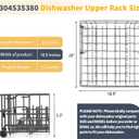Upgraded 5304535380 Dishwasher Upper Rack Replacement for Frigidaire Kenmore Crosley Dishwasher Parts Upper Dishrack Assembly FBD2400KB12B FFBD2406NS9B Dishwasher Upper Shelf top Rack Drawer Wheels, 20" x 18.9" x 5.3" Frigidaire 5304535380