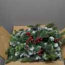 24 Inch Lighted Christmas Wreath, Artificial Christmas Wreaths for Front Door with 50 Warm White&Multicolored Dual Color Lights Timer 8 Modes 15 Pinecones 14 Berries 190 Tips Xmas Indoor Outdoor Home