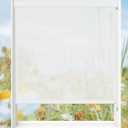 Custom Size Light Filtering Roller Shades (White) Room Darkening Roller Blinds Solar Shades Transparent UV Protection Sheer Window Shades for Home Kitchen Office Cord/Cordless/Motorized (White)