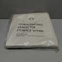 StorageWorks Hanging Closet Organizer with Metal Rod, 6-Section Closet Organizers and Storage, Collapsible Hanging Shelves for Baby Clothes, Shoes, Sweater Storage, Ivory and White (12"D x 24"W x 33"H)