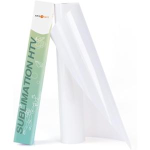 HTVRONT Sublimation Vinyl for Light-Colored Shirts - 12" X 10FT Matte Clear HTV Vinyl for Sublimaion - Wash Durable Clear Dye Sub HTV for Cotton Fabric