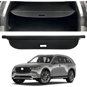 Retractable Trunk Cover Compatible with 2024 2025 2026 Mazda CX90 Cargo Cover Rear Trunk Security Cover CX-90 Accessories Privacy Screen Cover