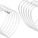 PATIKIL 3inch Dream Catcher Rings, 12 Pcs Metal Heart Shape Macrame Wreath Floral Ring Hoop for Home DIY Craft Wedding Wall Hanging Decorations, Silver