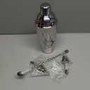 Cocktail Shaker Set, 6-Piece Mixology Bartender Kit Premium Shakers Bartending: Martini Shaker Jigger Mixing Spoon Muddler 2 Pourers Bar Tools Set with Built-in Bartender Strainer for Drink Shaker