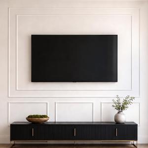 Pre-Cut Wall Molding Kit, Paintable Accent Wall Trim for TV Wall Decor PVC