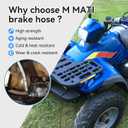 Front Left & Right Brake Hose Line for Polaris Sportsman Magnum Trail Boss Blazer Xplorer Xpress Scrambler Sport Xpediti-on Big Boss Diese-l Worker 250 300 325 350 400 425 500 335 455 1930753 1930752