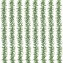 Dolicer 8 Pack Faux Eucalyptus Greenery Garland, 48FT Artificial Eucalyptus Leaves Vine, Fake Hanging Garlands Wedding Backdrop Arch Wall Table Party Decor (Grey Green)