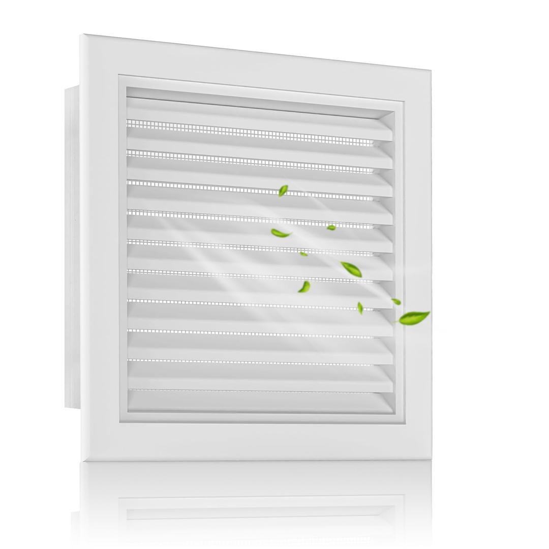 Zepoty 16"x16" Paintable Aluminum Alloy Gable Vent with Screen