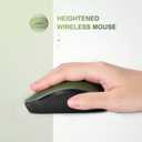 seenda Wireless Mouse for Laptop, 2.4G Noiseless Mouse with USB Receiver - Optical Tracking Portable Computer Mice for Chromebook, PC, Tablet, Windows System, 24 Months Battery Life - Green & Black