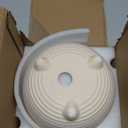 LE TAUCI Ceramic Plant Pots, 5.1 + 6.4 Inch Footed Pots for Plants, Modern Flower Pots for Home and Office, Indoor Planters with Drainage, Reactive Glaze White