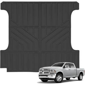 Trunk Bed Mat Fit for Ram 1500 2019-2024 2025 5.7FT Short, All Weather Custom Fit TPE Trunk Bed Liner Car Floor Liners