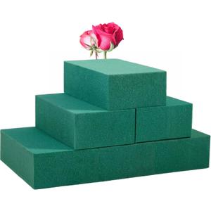 FLOFARE Pack of 6 Floral Foam Blocks Each (5.5"L x 3.1"W x 1.7"H) Green Wet & Dry Flower Foam for Fresh & Artificial Flower Arrangement, Plant Foam, Florist Supplies for DIYs, Arts, Crafts & Weddings