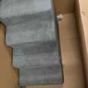 EHEYCIGA Dog Stairs for Bed 18" H, 4-Step Dog Steps for High Bed, Pet Steps for Small Dogs and Cats, Non-Slip Balanced Pet Ramp Indoor, Grey