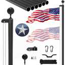 SKGPOLE 25FT Sectional Flag Pole Kit, Extra Thick Heavy Duty Aluminum Flagpoles for Outside House Inground with 3'*5' American Flag