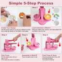 2026 Button Maker Machine 2.25 Inch (58mm), No Installation Required Pin Maker Kit for Button Making, DIY Pink Badge Maker Button Press with 30 Badge Supplies & Circle Cutter
