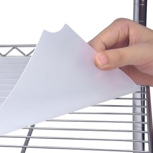 Slendor Wire Shelf Liner 14" x 24" Value Pack of 5 Flat Heavy Duty Waterproof Non-Adhesive Industrial Strength Plastic Mats for Tier Shelving Unit, Transparent (Clear)