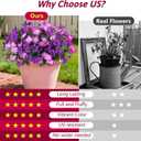 Fake Artificial Flowers for Outdoors 6 PCS Azalea Bouquet Silk Flowers for Outside UV Resistant Faux Flowers Plants for Outdoor Planters Realistic Spring Home Front Door Patio Garden Porch Decor