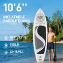 SOLAVERO 10'6"/11’×33” Inflatable Stand Up Paddle Board Supports 450/500LB
