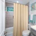 Champagne Gold Sparkle Shower Curtain: Beige Cream Silver Glitter Bling Shiny Fabric Decorative Shower Curtains for Bathroom - Waterproof Washable Luxury Metallic Satin Bath Curtain - 72x72