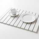 Large Stone Dish Drying Mat for Kitchen Counter, 24"×16", Quick Dry Diatomaceous Earth Mat, Non-Slip Drying Pad for Dishes Bottles Cups, Match Any Countertop
