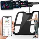 Smart Scale for Body Weight and Fat Percentage,8-Electrode High Precision Digital Bathroom Scale for BMI, Body Fat, Muscle & Bone Mass, 51 Body Composition with Report
