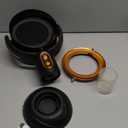 Puff Hide Fan Smoke Purifier, Removable Range Hood, Cooking Fume Purifier for and Washable Filter for Indoor BBQ,Hot Pot, Extractor Hood, Gold,Damage