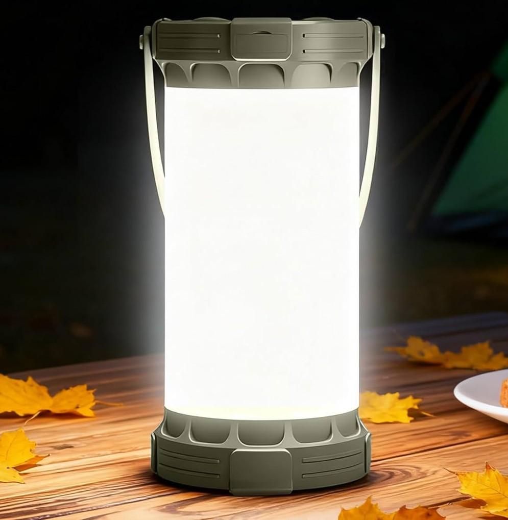 Glocusent 135 LED Ultra Bright Camping Lantern, Up to 200H, 5000mAh Camping Lights with 3 Colors & 5 Brightness, SOS, Max 1500LM, Rechargeable Lantern for Power Outages Camping Hiking Emergency