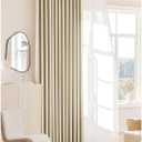 Window Curtains, 40" x 64", Beige, Set of 2