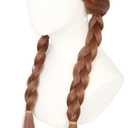 Topcosplay Women or Girls Wig Halloween Costume Cosplay Wigs Brwon Long Braids Wig
