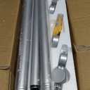 YaFex Curtain Rods 32-144 Inch, Heavy Duty 1 Inch Adjustable Curtain Rod for Windows, Silver Extra Long Window Treatment Rods, Modern Design, Easy Installation