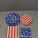 American Flag Patriotic Party Supplies Disposable dinner paper plates dessert paper plates Napkins and Cocktail napkins for Veterans Day Election Day 4th of July Independence Day Decorations, Serve 50