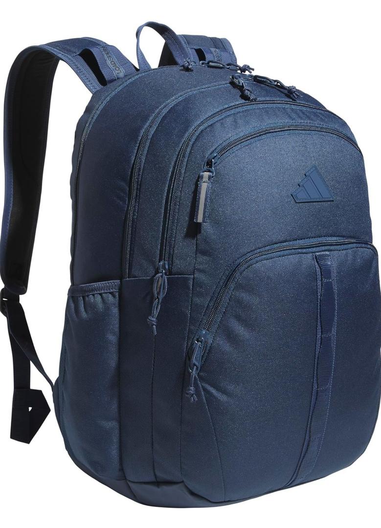 adidas Prime Backpack for Work, Travel Bag for Women and Men with Padded Compartment for Laptop, Mineral Blue, One Size