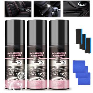 Car Interior Cleaner Spray, 100ml Polishing Cleaner car Interior, Interior Detailer Spray, Vehicle Interior Polish for Dashboards, Seats, Leather, Plastic, No Residue, UnScented (3Pcs)