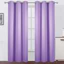 LEMOMO Blackout Curtains 38 x 84 inch/Lavender Curtains Set of 1 Panels/Thermal Insulated Room Darkening Bedroom Curtains