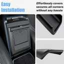 Center Console Armrest Cover Fit for Tesla Model Y Juniper (2025-2026) & Model 3 Highland (2024-26) Soft Touch, Anti-Slip, Scratch-Resistant, Easy to Clean, for Model Y Accessories