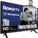 Westinghouse Roku TV - 24 Inch Smart TV, HD Television with Wi-Fi Connectivity and Mobile App, Flat Screen, Bluetooth, Compatible with Apple AirPlay, Alexa and Google Assistant