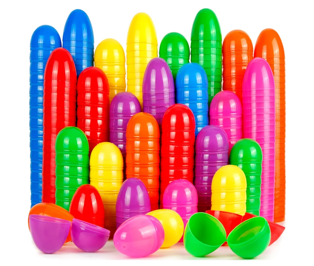 25 Pcs Easter Eggs,2.35" Green Color Plastic Easter Eggs for Easter Hunt, Easter Themed, Decorations, Basket Stuffers Fillers (Green)