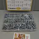 Kadrick 700Pcs Grade 8.8 Metric Bolt Assortment, M6 M8 M10 Flange Hex Heavy Duty Bolts and Nuts Kit,M6 x1.0 M8 x1.25 M10-1.25 (12mm to 45mm),Eco-Friendly Zinc Plated
