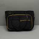 Large Bible Bag with Bible Cover Case for Women, Church Bag with Shoulder Strap, Quilted Bible Cover for Bible Study Supplies, a Christian Gift for Women, Black