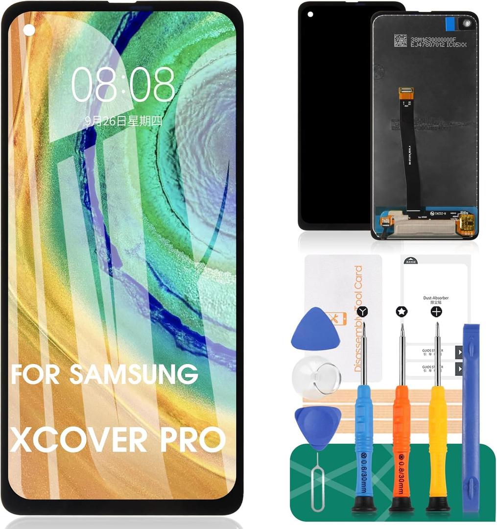 for Samsung Galaxy Xcover Pro Screen Replacement for Galaxy Xcover Pro 2020 LCD for Galaxy Xcover Pro Display for Galaxy Xcover Pro SM-G715F, SM-G715W, SM-G715U Digitizer Assembly Touch Screen Repair