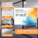 12 Pcs Acrylic Sign Holder 11 x 8.5, Horizontal Wall Mount Sign Holders with Adhesive, Clear Plastic Frames Paper Display Sign Holders for Office, Home, Store, Restaurant - No Drilling