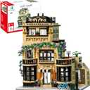 ENJBRICK Flowers City Coffee Shop Building Set for Adutls,Architecture Building House Kit for Boys and Girls 8-14 Years 1443 pcs