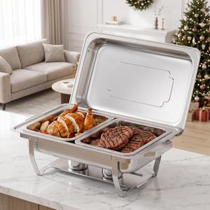 1PK 9Qt Silver Chafing Dishes for Buffet