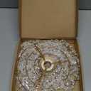 Modern Mini Chandelier Shade,H12.9 X W8.66 Chandeliers Light Fixture Sparkling Decorations for Wedding Centerpiece Lampshade with Acrylic Jewel Droplets (Gold)