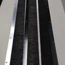 3" Roll up Garage Brush Seal for Top, 10ft Long Heavy Duty Garage Door Seal Nylon Brush with Aluminum Track No-Drill 45deg Holder for Commercial, Corrugated, Sliding Barn, Hangar Doors (Silver)