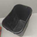Amazon Basics Small Rectangular Commercial Office Wastebasket, Easy to Clean, 3 Gallon, Black, 2-Pack
