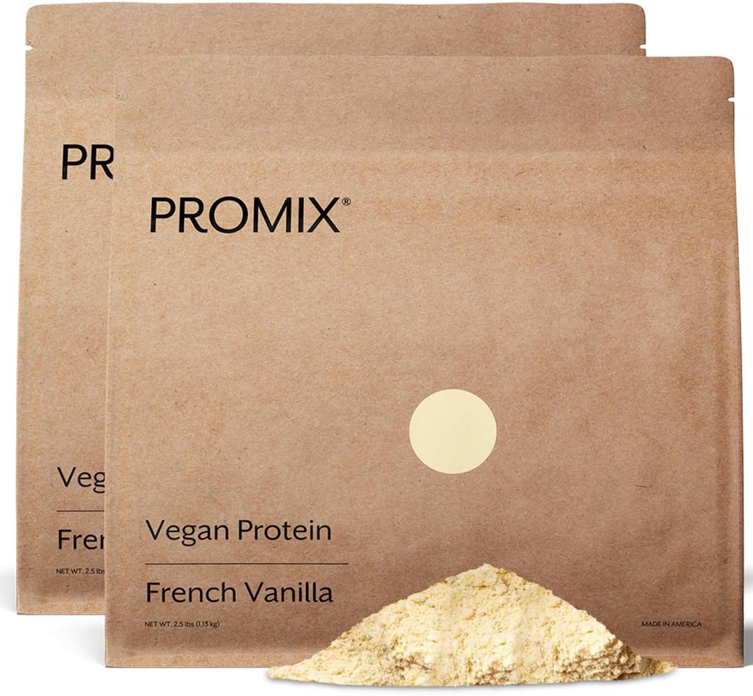 ProMix Nutrition Vegan Protein Powder, Vanilla - 5 lb Bulk | Vegan Plant-Based Protein Powder for Muscle Recovery, Lean Growth, Easy Digestion & Clean Daily Nutrition Support, Best By: 01/2027